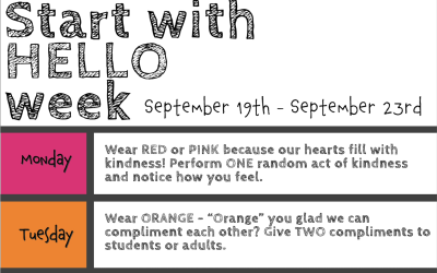 Start with HELLO week Sept. 19-23