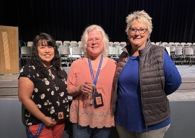 Principal Blaire, Superintendent Dr. Mika, and Shawn Holden